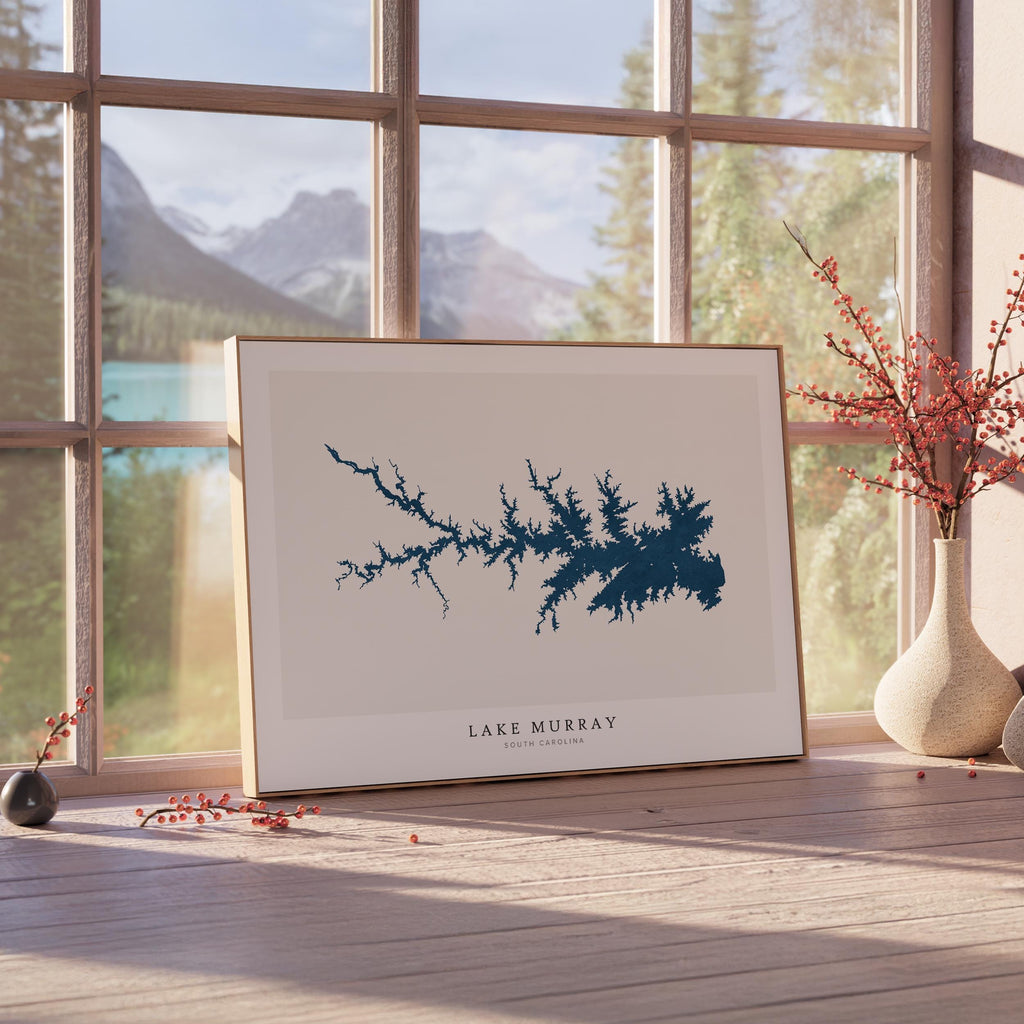lake murray south carolina map poster – minimalist lake wall art - image 4