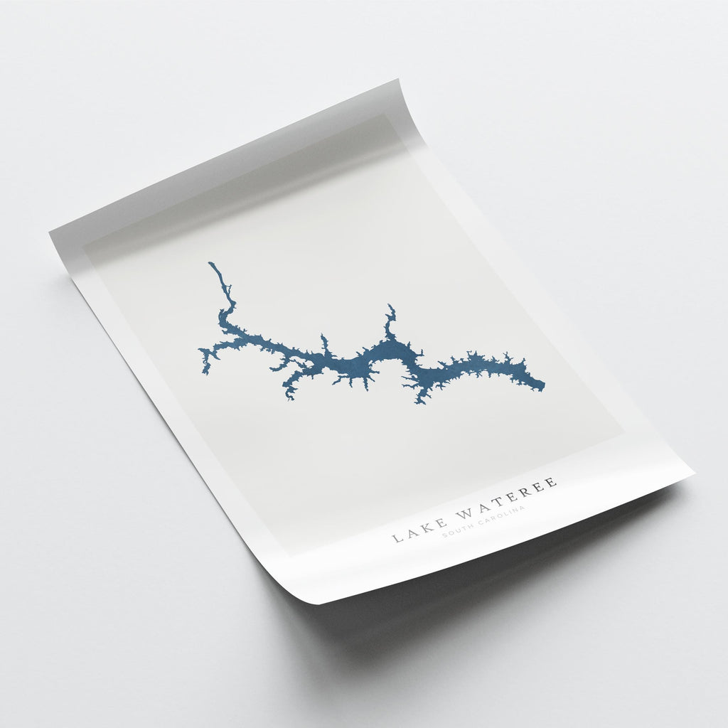 lake wateree south carolina map poster – minimalist lake wall art - image 6