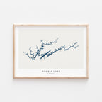 norris lake tennessee map poster – minimalist lake wall art - image 1