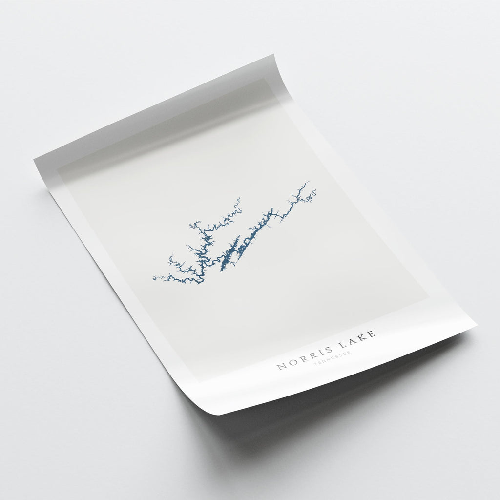 norris lake tennessee map poster – minimalist lake wall art - image 6