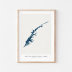 south holston lake tennessee map poster – minimalist lake wall art - image 1