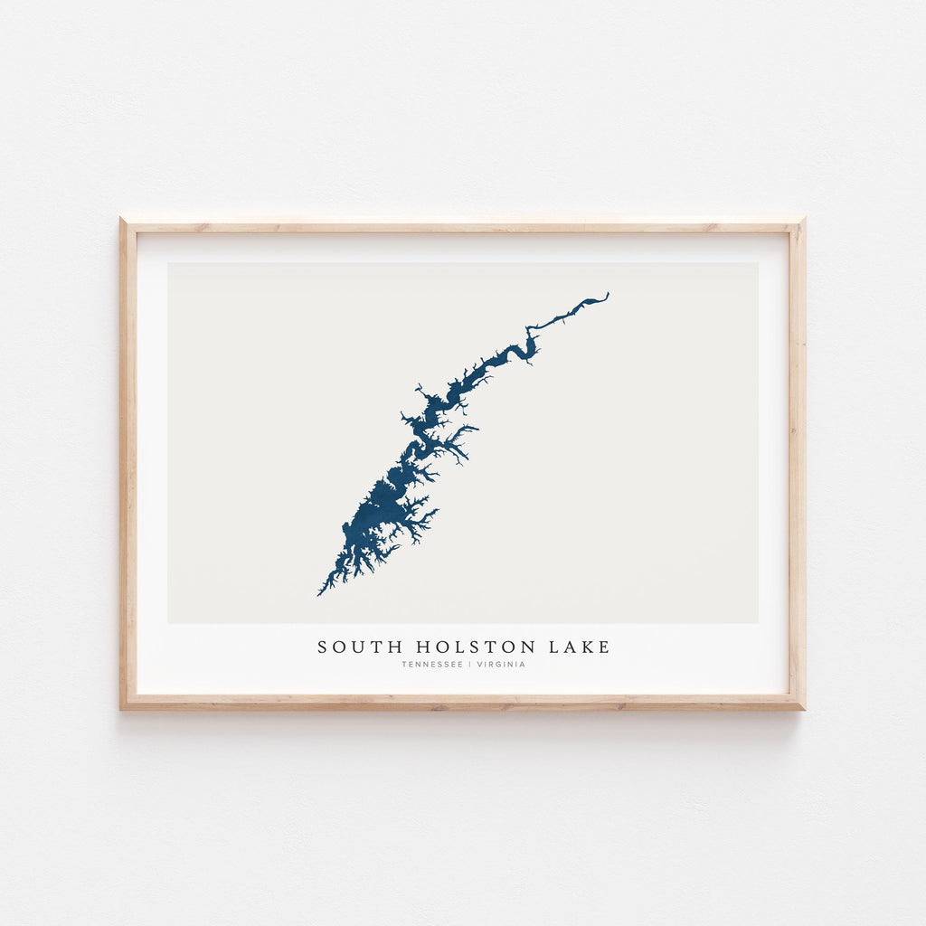 south holston lake tennessee map poster – minimalist lake wall art - image 2
