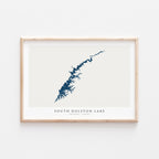south holston lake tennessee map poster – minimalist lake wall art - image 2