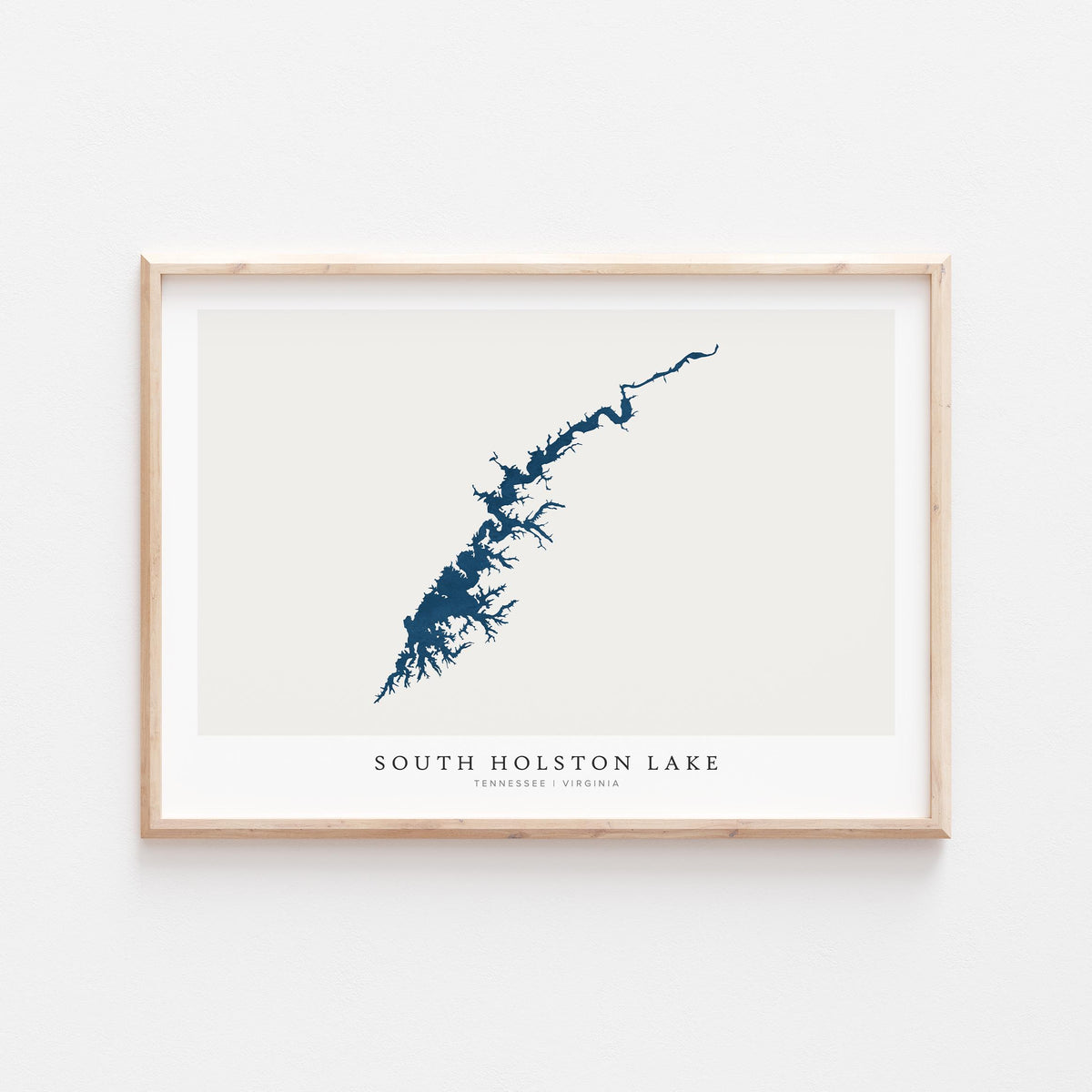 south holston lake tennessee map poster – minimalist lake wall art - image 2