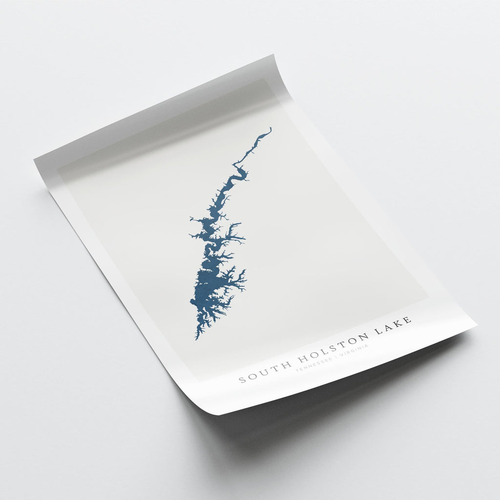 south holston lake tennessee map poster – minimalist lake wall art - image 6