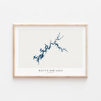 watts bar lake tennessee map poster – minimalist lake wall art - image 1