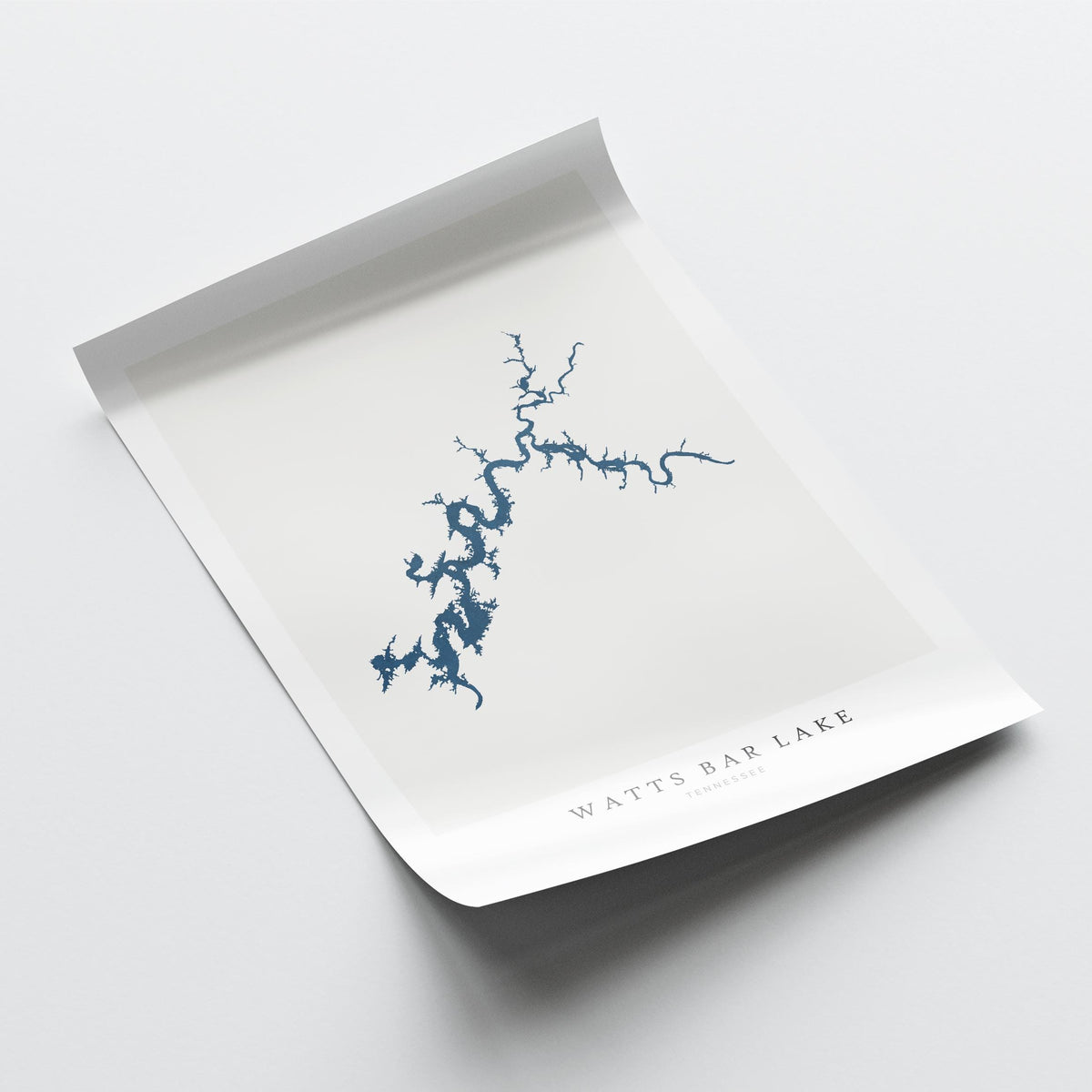 watts bar lake tennessee map poster – minimalist lake wall art - image 6