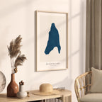 wrighter lake pennsylvania map poster – minimalist lake wall art - image 3