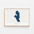 burt lake michigan map poster – minimalist lake wall art - image 2