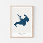 cass lake michigan map poster – minimalist lake wall art - image 2