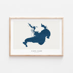 cass lake michigan map poster – minimalist lake wall art - image 1