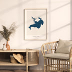 cass lake michigan map poster – minimalist lake wall art - image 5