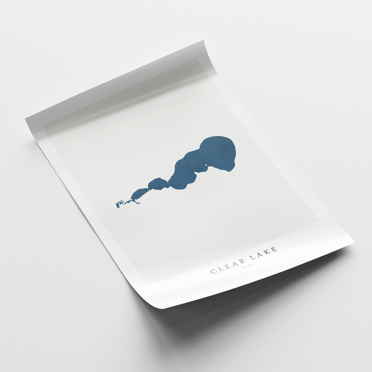 clear lake iowa map poster – minimalist lake wall art - image 6
