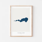 clear lake iowa map poster – minimalist lake wall art - image 2