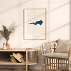 clear lake iowa map poster – minimalist lake wall art - image 5