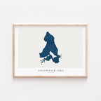 coldwater lake michigan map poster – minimalist lake wall art - image 2
