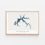 dale hollow lake kentucky map poster – minimalist lake wall art - image 1