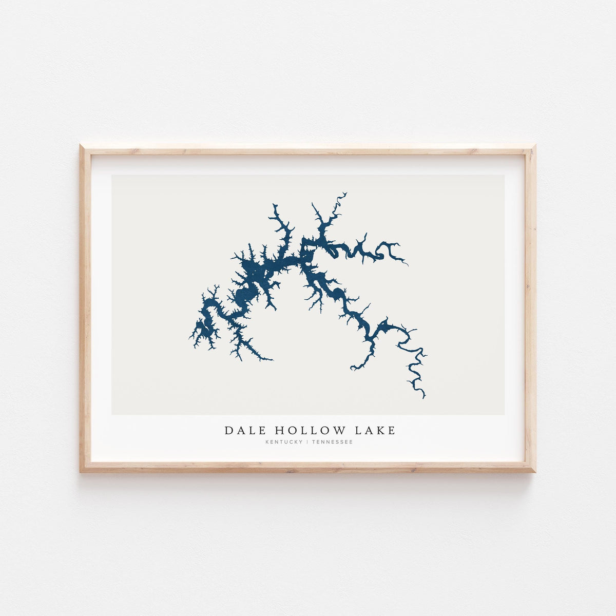 dale hollow lake kentucky map poster – minimalist lake wall art - image 1