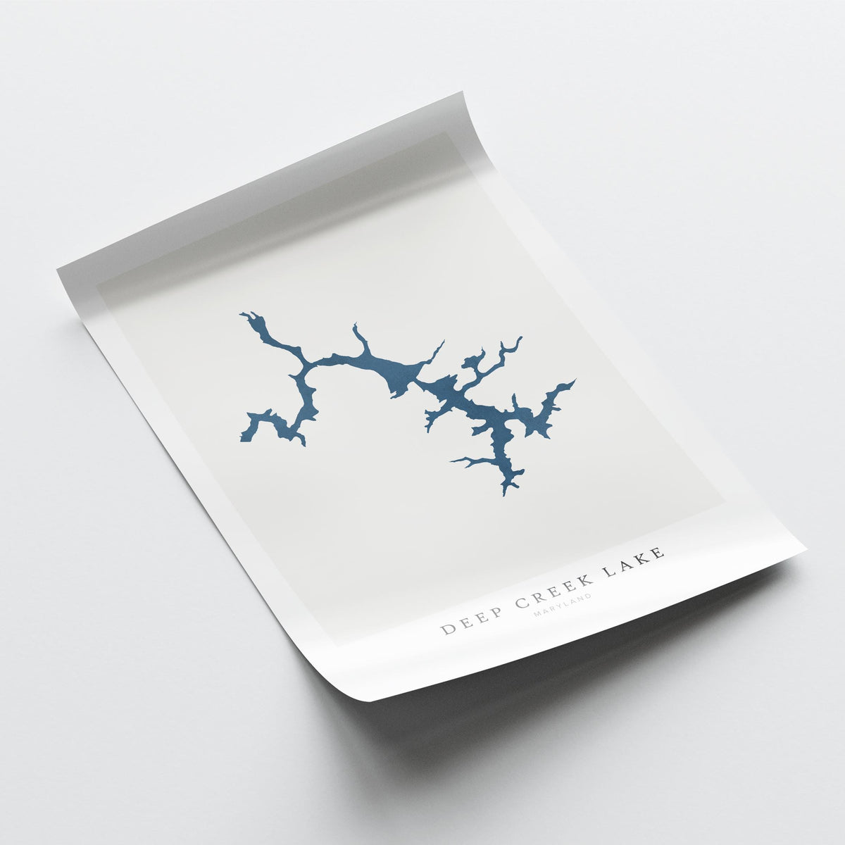 deep creek lake maryland map poster – minimalist lake wall art - image 6