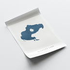 diamond lake michigan map poster – minimalist lake wall art - image 6