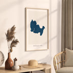 douglas lake michigan map poster – minimalist lake wall art - image 3