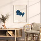 douglas lake michigan map poster – minimalist lake wall art - image 5