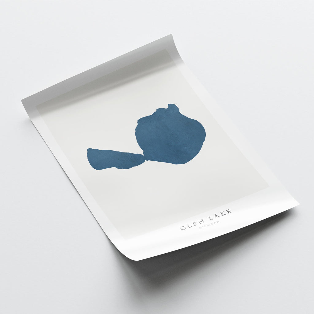 glen lake michigan map poster – minimalist lake wall art - image 6