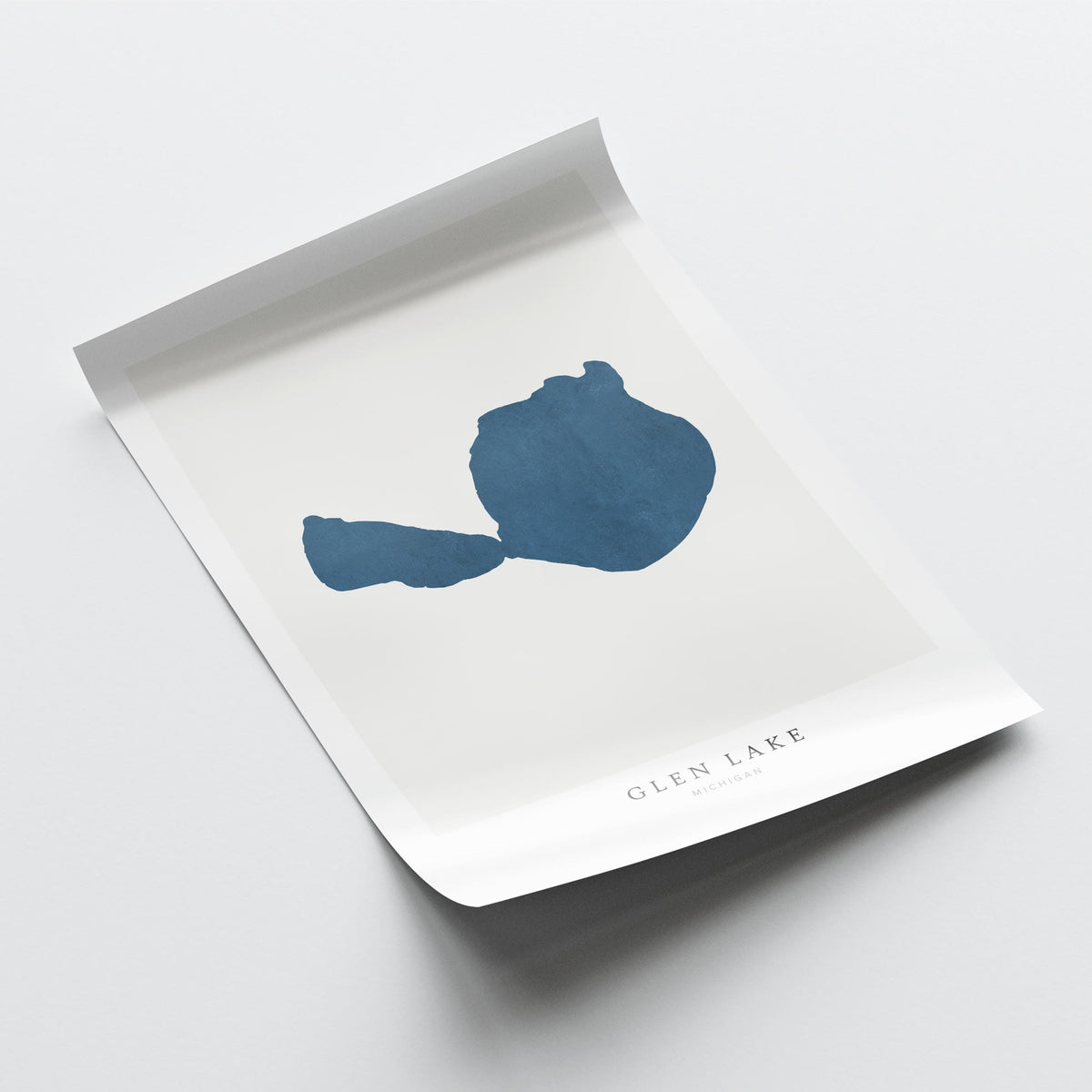 glen lake michigan map poster – minimalist lake wall art - image 6