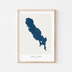 gull lake michigan map poster – minimalist lake wall art - image 1