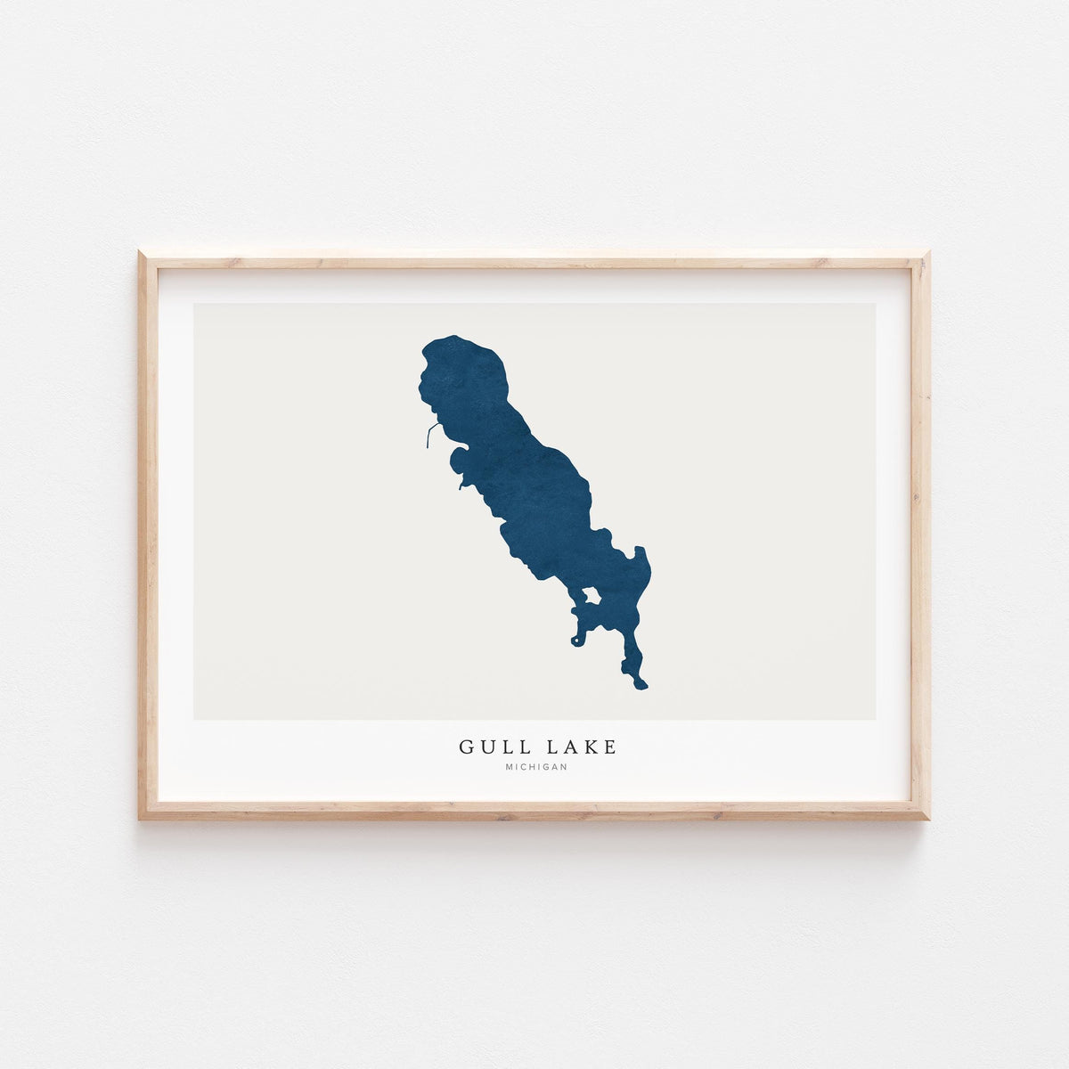 gull lake michigan map poster – minimalist lake wall art - image 2