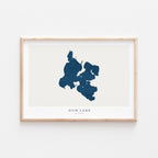 gun lake michigan map poster – minimalist lake wall art - image 2