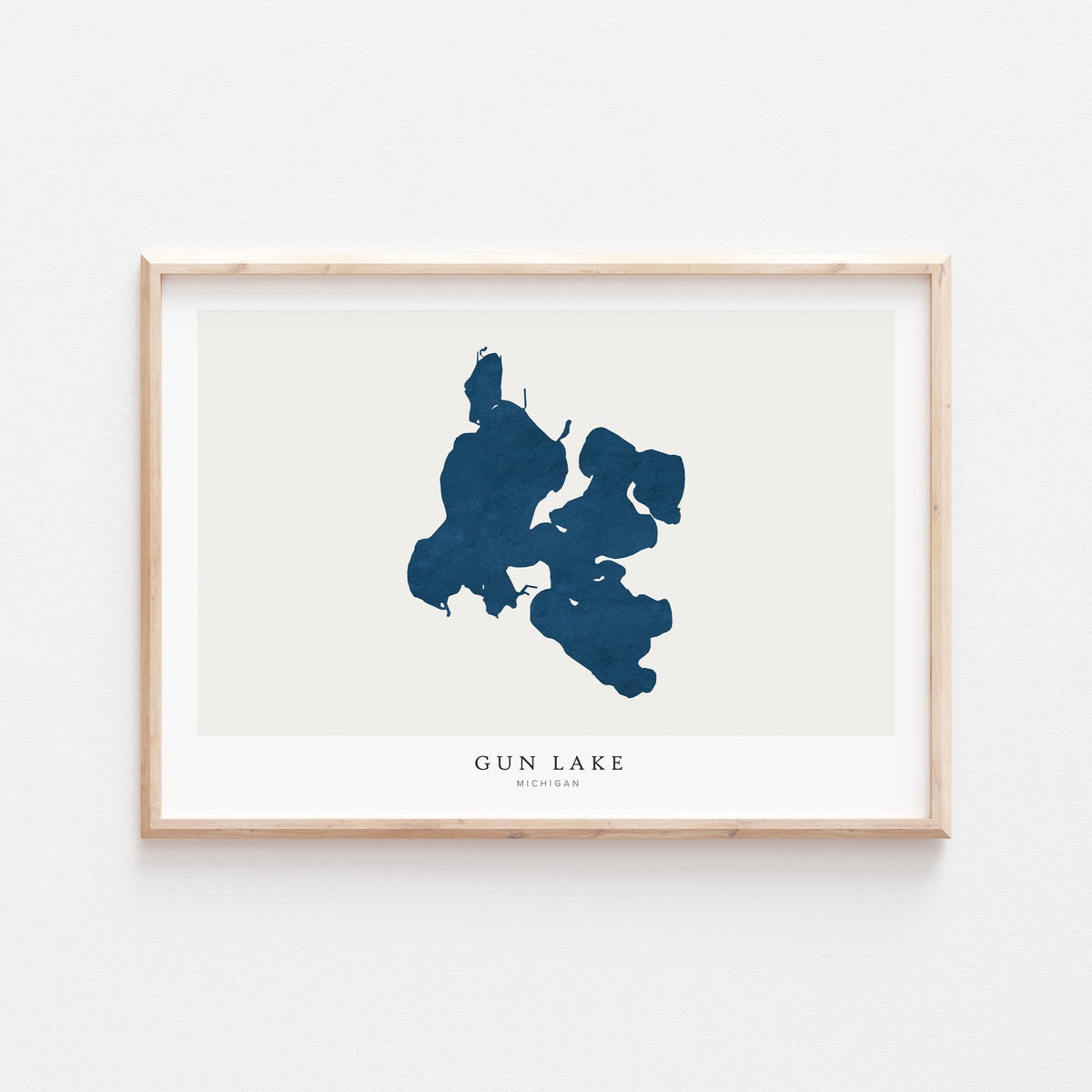 gun lake michigan map poster – minimalist lake wall art - image 2
