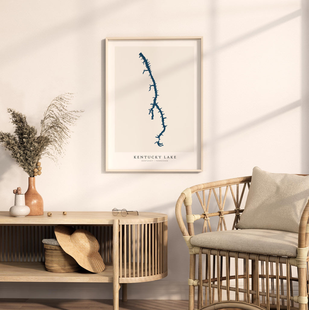 kentucky lake kentucky map poster – minimalist lake wall art - image 5