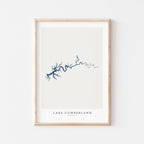 lake cumberland kentucky map poster – minimalist lake wall art - image 2