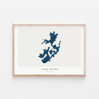 lake diane michigan map poster – minimalist lake wall art - image 2