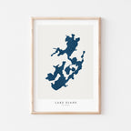 lake diane michigan map poster – minimalist lake wall art - image 1