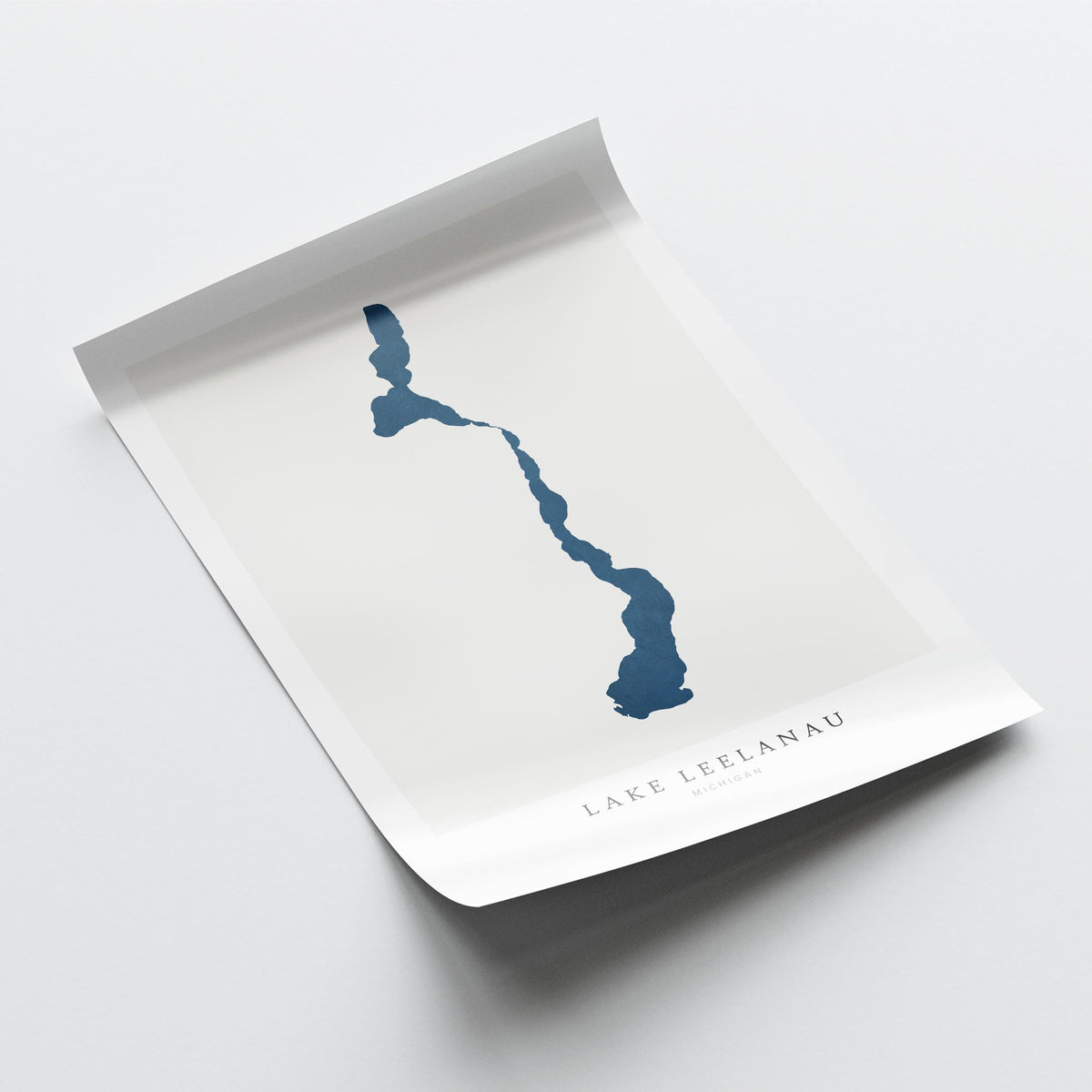 lake leelanau michigan map poster – minimalist lake wall art - image 6