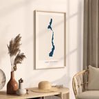 lake leelanau michigan map poster – minimalist lake wall art - image 3