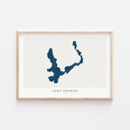 lake okoboji iowa map poster – minimalist lake wall art - image 2