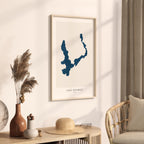 lake okoboji iowa map poster – minimalist lake wall art - image 3