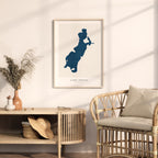 lake onota massachusetts map poster – minimalist lake wall art - image 5
