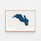 lake wawasee indiana map poster – minimalist lake wall art - image 2