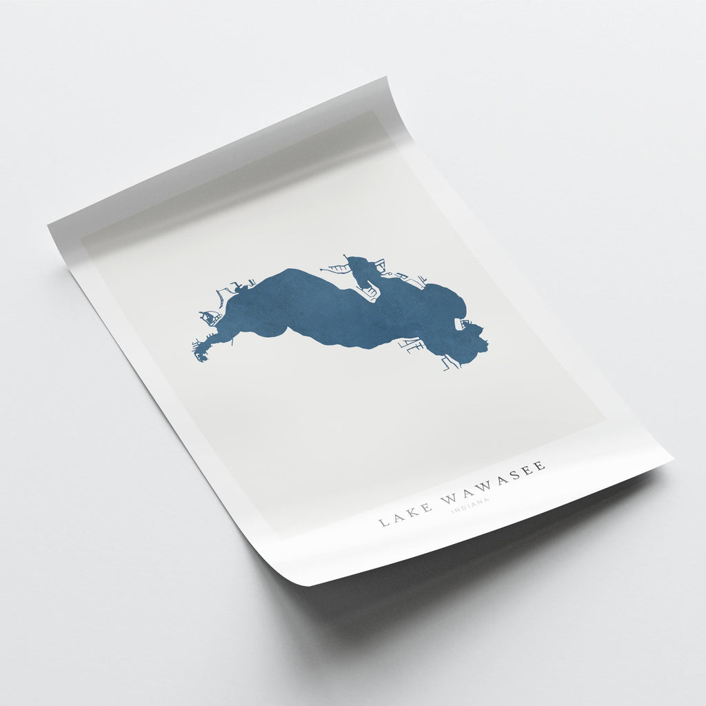lake wawasee indiana map poster – minimalist lake wall art - image 6
