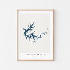 laurel river lake kentucky map poster – minimalist lake wall art - image 2
