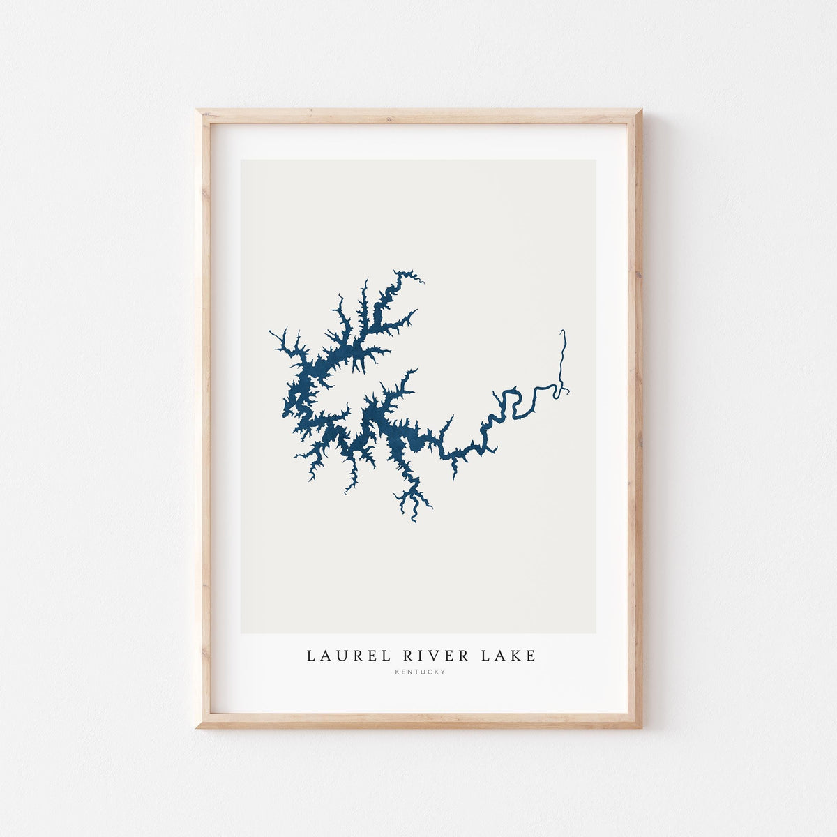 laurel river lake kentucky map poster – minimalist lake wall art - image 2