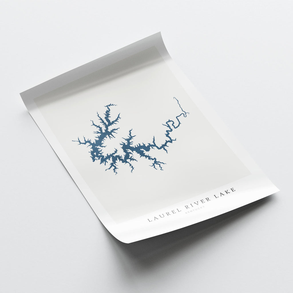laurel river lake kentucky map poster – minimalist lake wall art - image 6