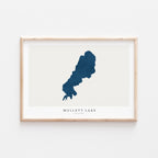 mullet lake michigan map poster – minimalist lake wall art - image 2