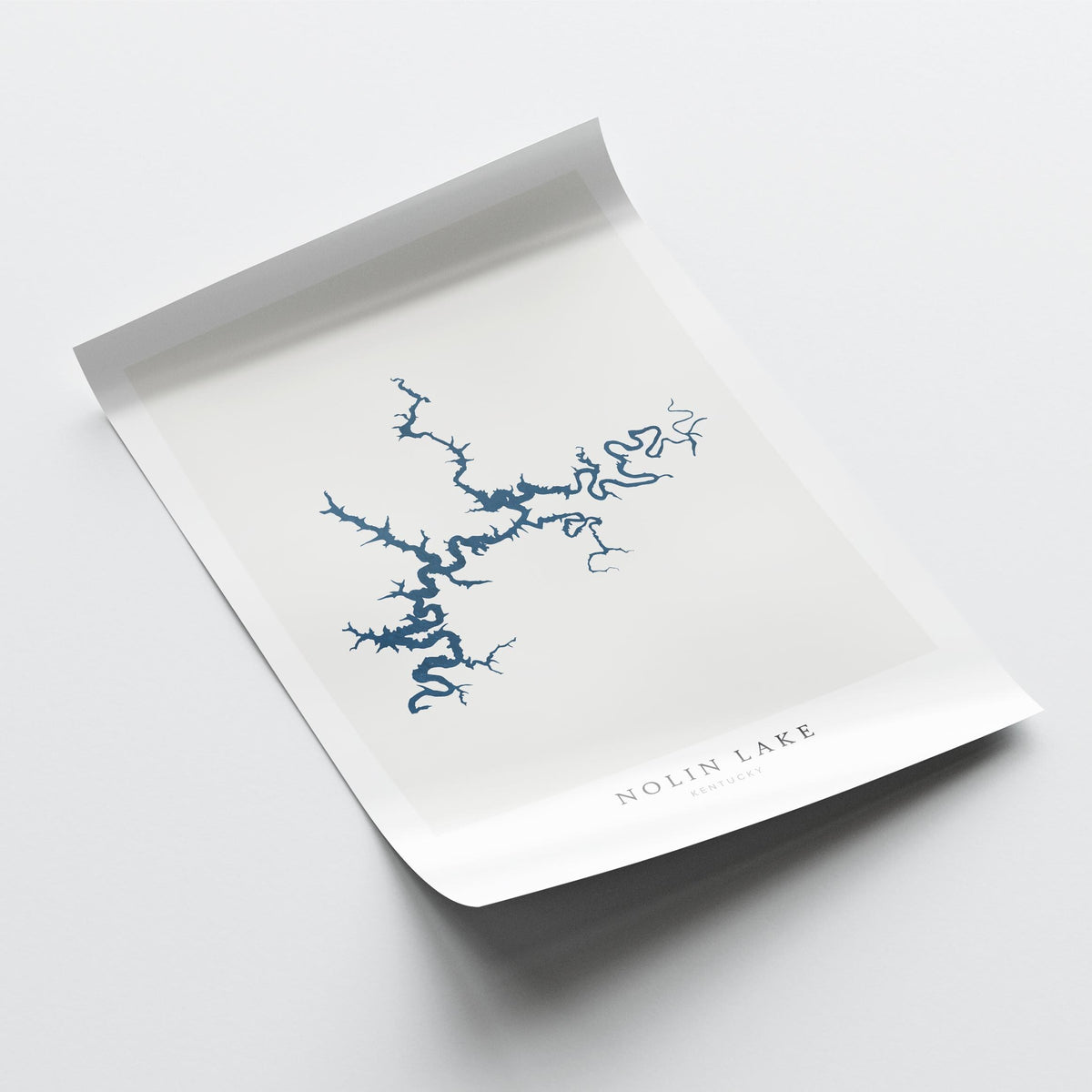 nolin lake kentucky map poster – minimalist lake wall art - image 6