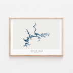 nolin lake kentucky map poster – minimalist lake wall art - image 1