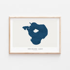 orchard lake michigan map poster – minimalist lake wall art - image 2